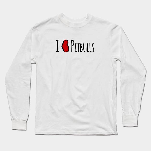 I Heart Pitbulls Statement Long Sleeve T-Shirt by bpcreate